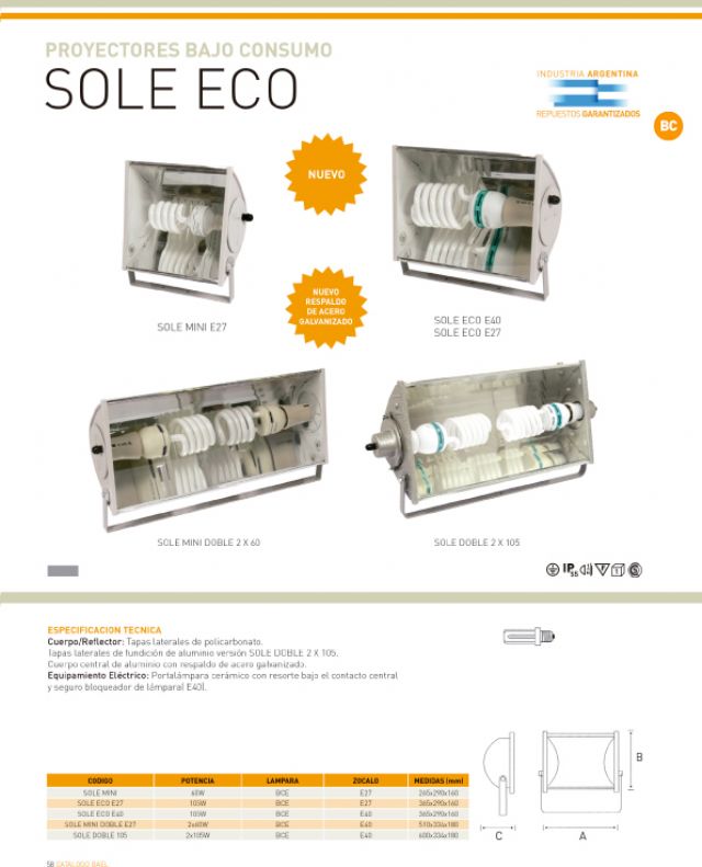 Proyecto Sole Eco BC 105w